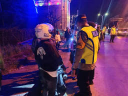 Polres Lamongan Tilang 12 Motor dan Amankan 12 Penggembira Perguruan Silat di Perbatasan Lamongan-Gresik